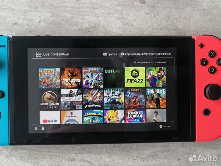 Nintendo switch. 8 платных игр + геймпад