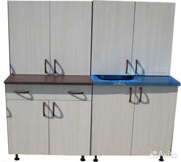 Кухонный гарнитур 1.6м. + раковина + сушка