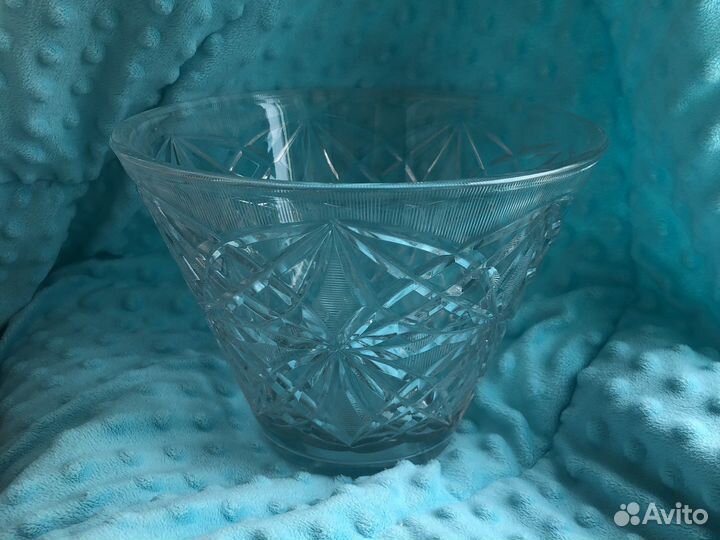 Хрустальная ваза фруктовница салатник СССР