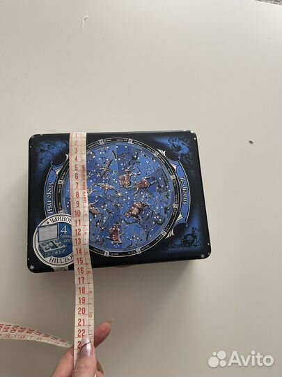 Коробка банка жестяная из под чая 20*16