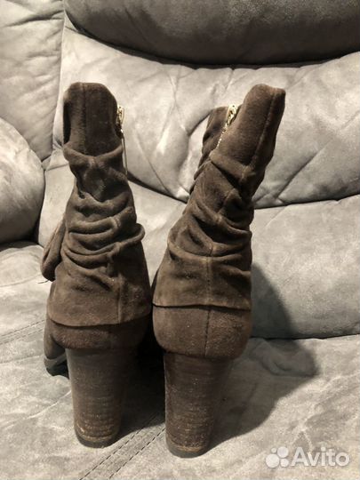 Ботильоны замша коричневые 36