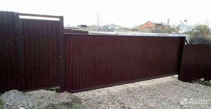 Откатные ворота под ключ