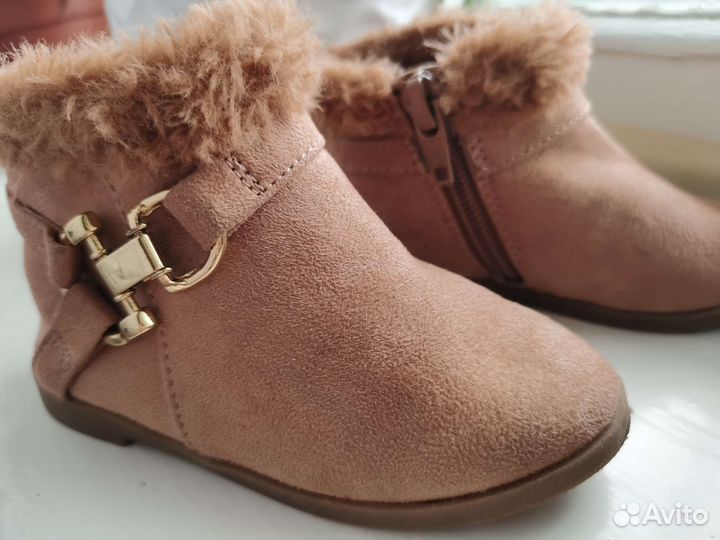 Замшевые ботинки 20-21 р