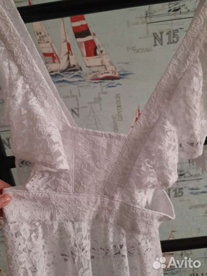 Белый школьный фартук (гипюровый)