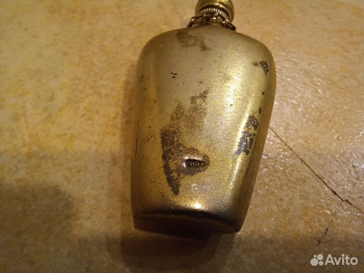 Винтажный серебряный флакон для духов