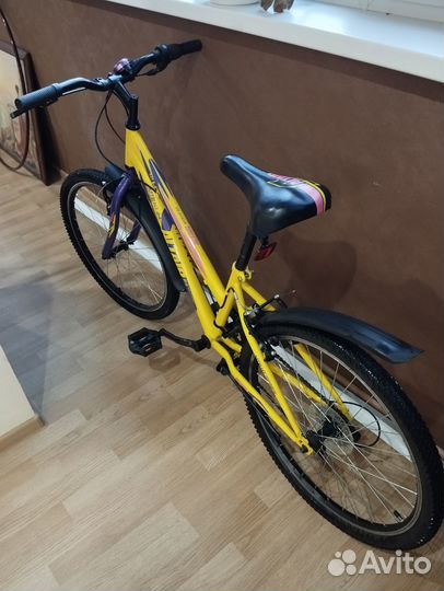 Велосипед Altair MTB HT, 24, Желтый/фиолетовый