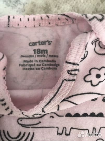 Боди carters 18 мес