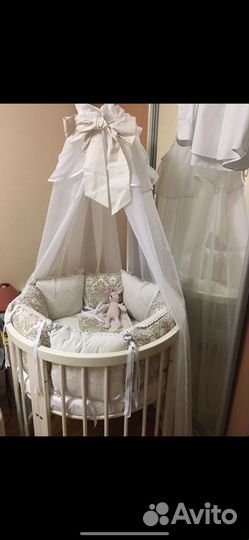 Бортики и балдахин на детскую кроватку