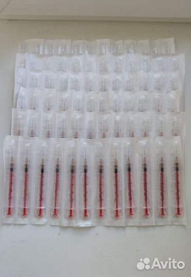 Шприц инсулиновый 1 мл, u-40, 26G, 72 шт