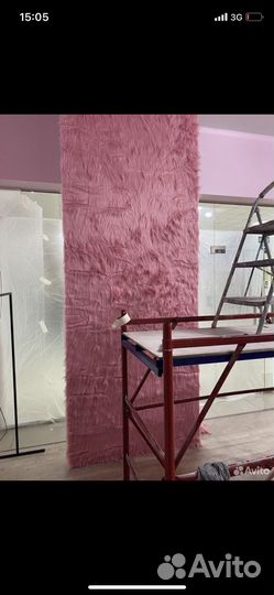 Розовый мех 10м