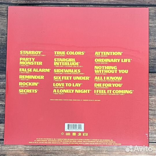 The Weeknd - Starboy LP (Red vinyl)