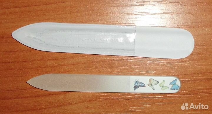 Пилка стеклянная для ногтей в чехле Queen Fair 9см