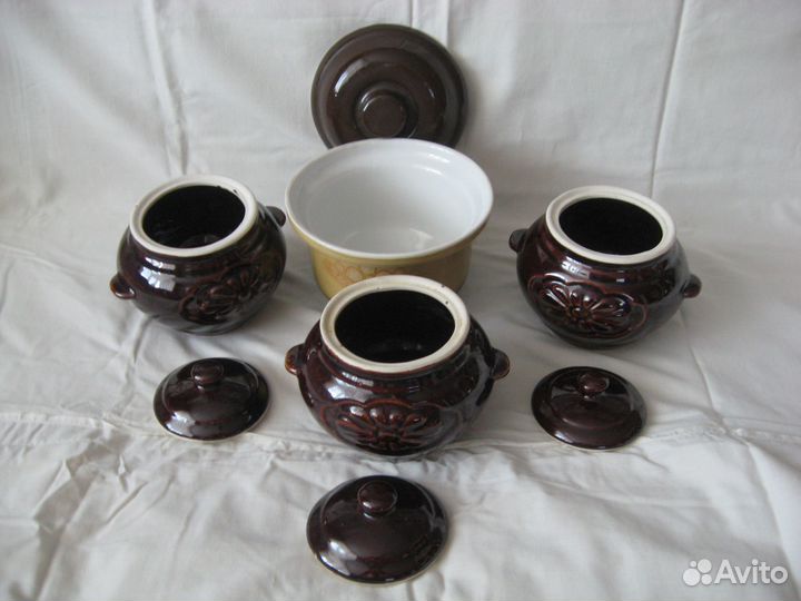 Горшочки керамические в наборе