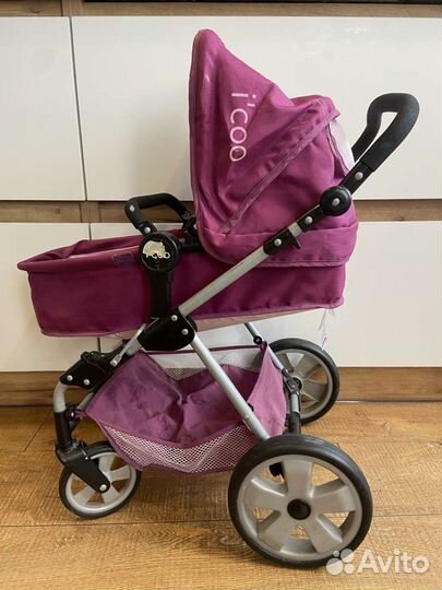 Коляска для кукол, автокресло i'coo и пупс