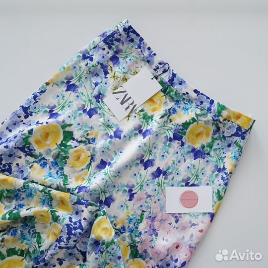 Юбка миди цветочный принт Zara XS