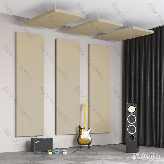 Акустическая панель для потолка cloud-A Beige