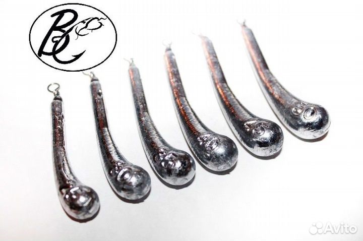 Грузило Банан с вертлюгом для отводного поводка