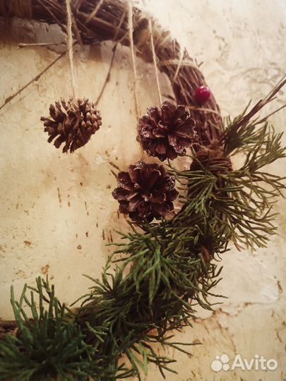 Новогодний/рождественский венок ручной работы