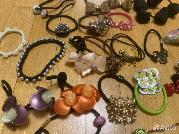 Заколки резинки для волос цена вместе