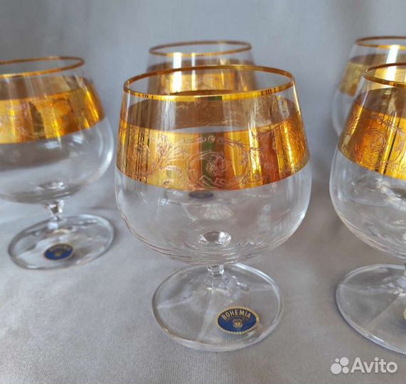 Бокалы Фужеры хрусталь Богемия Чехия Bohemia