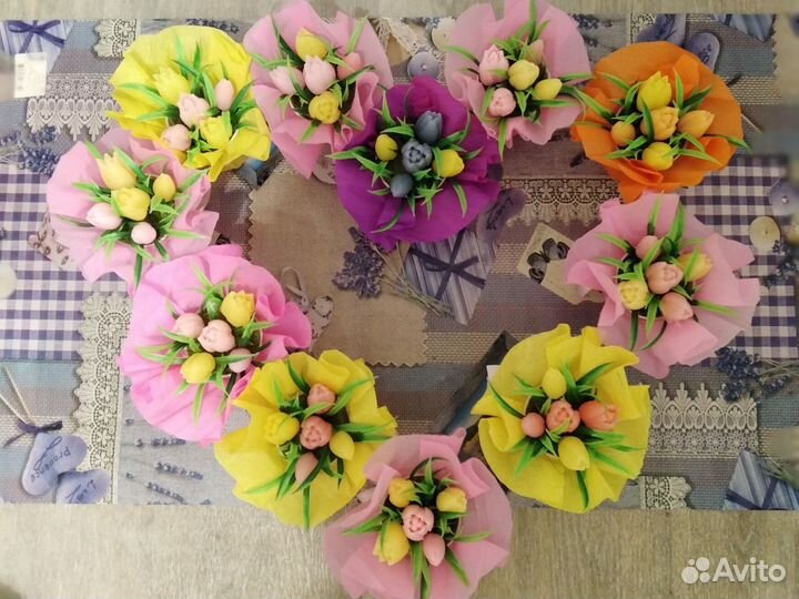 Бюджетные букеты из мыла. На 8 Марта. Разные