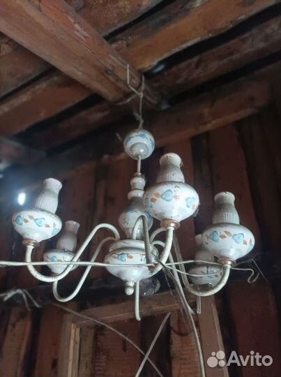 Люстры СССР фарфор