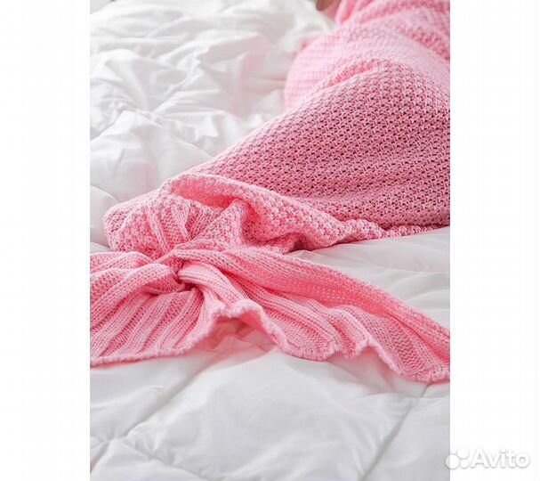 Плед Funfur Хвост русалки 70*140 см розовый