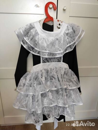 Белый школьный фартук 128