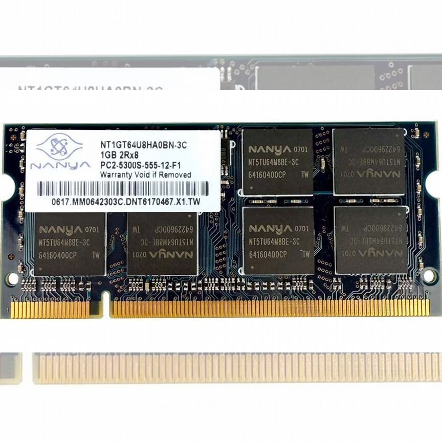 [NT1GT64U8HA0BN-3C] Оперативная Память Nanya 1gb Nt1gt64u8ha0bn-3c