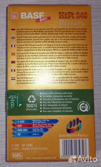 Видеокассета basf Hi-Fi 240 Professional