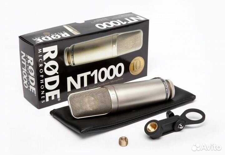 Студийный микрофон rode Nt1000+паук+поп фильтр