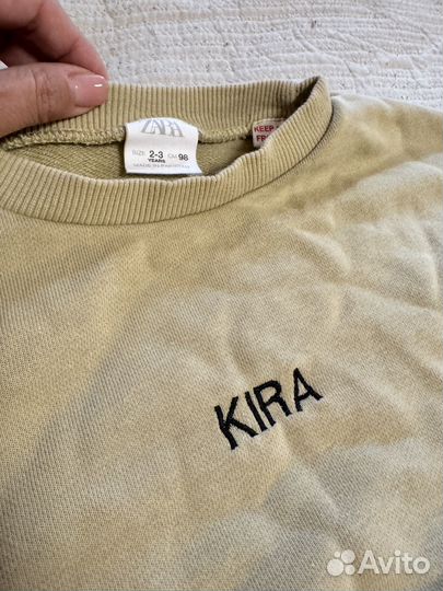 Костюм Zara с именем Кира вышивка