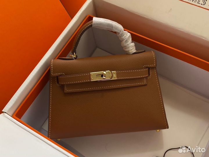 Сумка женская hermes kelly натуральная кожа