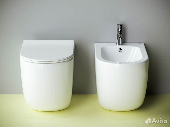 Унитаз приставной Ceramica Nova Metropol CN4004 безободковый, с крышкой микролифт