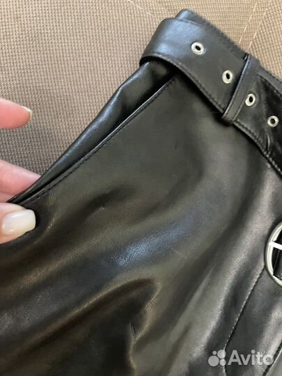 Шорты женские кожаные