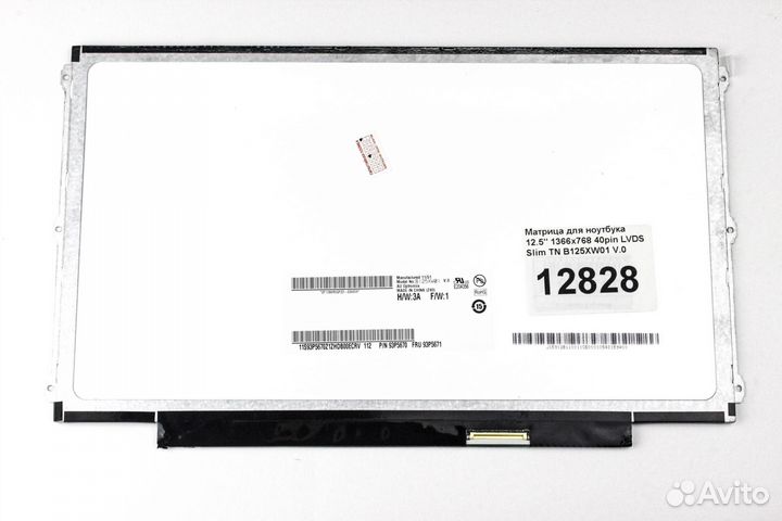Матрица для ноутбука 12.5 1366х768 40pin lvds Sli