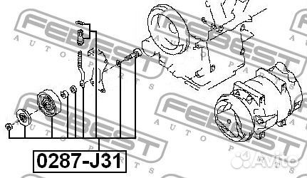 Ролик натяжной ремня кондиционера комплект
