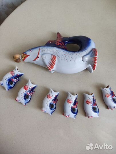 Фарфоровый коньячный набор