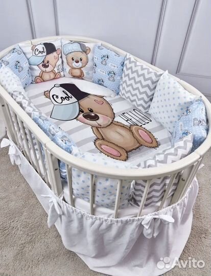 Комплект бортиков с одеялом для новорожденного