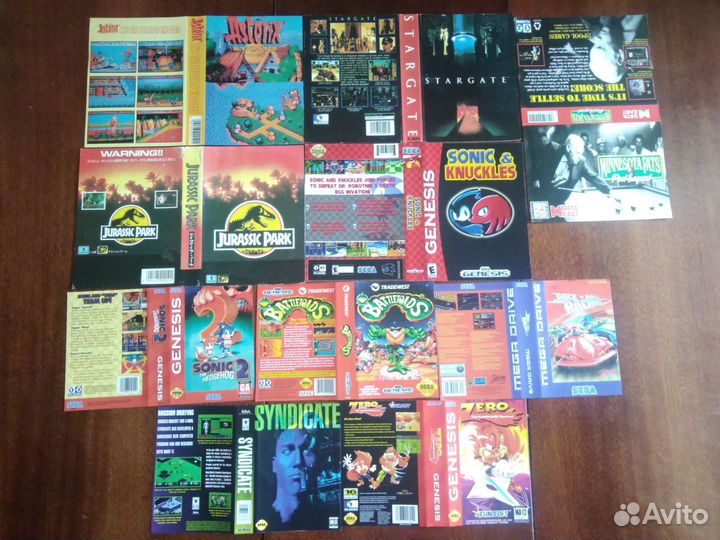 Б/У ретро обложки Sega