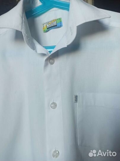 Рубашка белая на мальчика 146