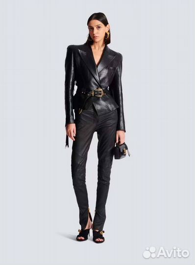 Куртка кожаная Balmain