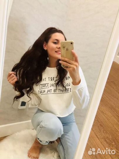 Накладной хвост каштановый кудрявый