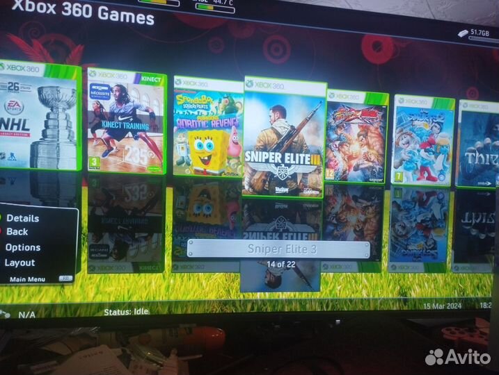 Xbox 360 прошитая + 2геймпада+киннект+100 игр