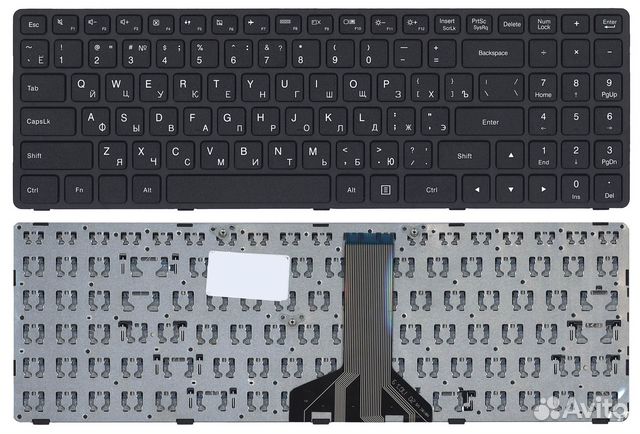 Клавиатура для Lenovo Ideapad 100-15IBD с рамкой