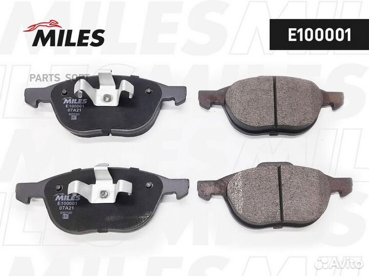 Miles E100001 Колодки тормозные ford focus II/III