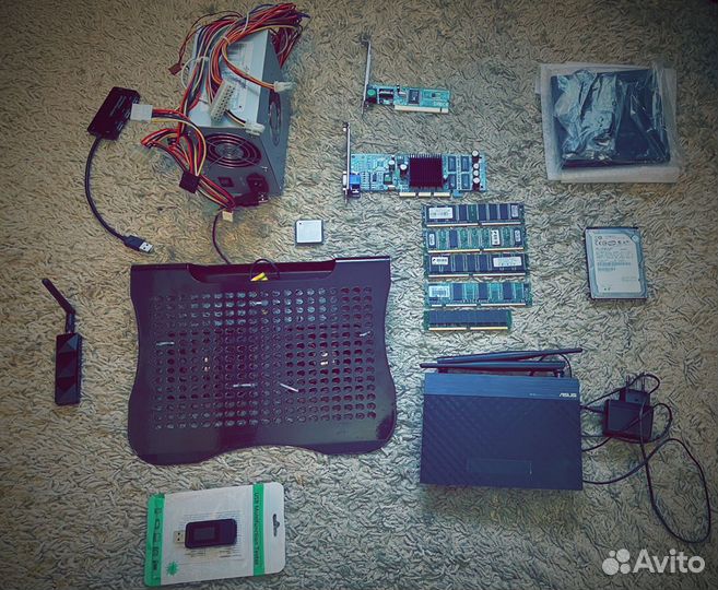 Комплектующие компьютера, микрофон, аксессуары