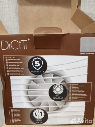 Вентилятор вытяжной DiCiTi aura 4C, ivory