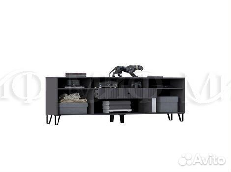 Тумба тв Оливия (графит, мрамор глянец) (И)