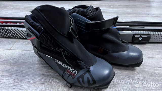 Лыжные ботинки Salomon и лыжи Nordway с палками